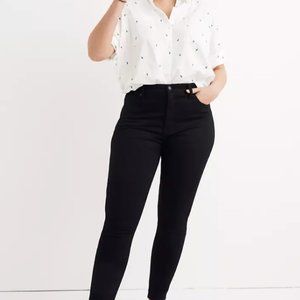 Madewell 10" Black High-Rise Skinny Jeans